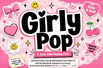 Girly Pop Font: Bubbly Typography for Cute Creations
