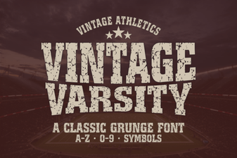 Vintage Varsity Font Ideas for Retro Designs